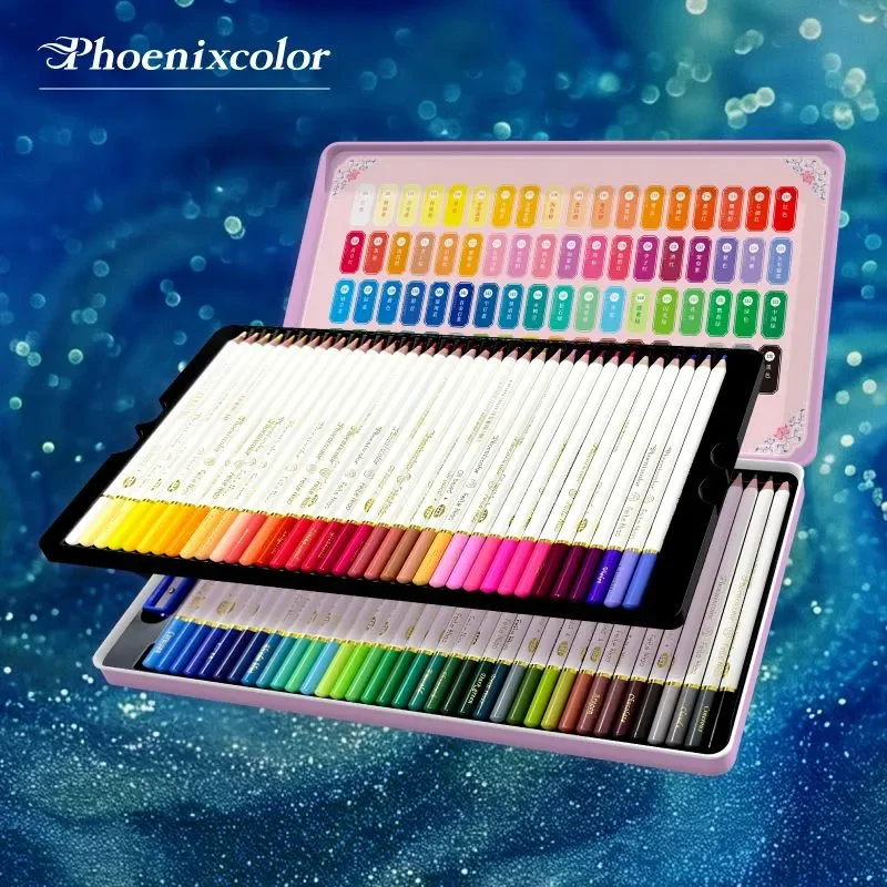 Aibelle Phoenixcolor 72/48/36 لون أقلام رصاص ملونة احترافية على الطراز الصيني قلم رصاص ملون زيتي لرسم مستلزمات فنية للطلاب