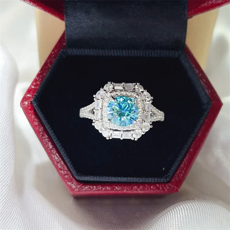 

Элегантное женское кольцо с бриллиантом из настоящего муассанита 1 карат, стерлинговое серебро 925 пробы, обручальное кольцо для женщин, обручальное ювелирное изделие, подарок