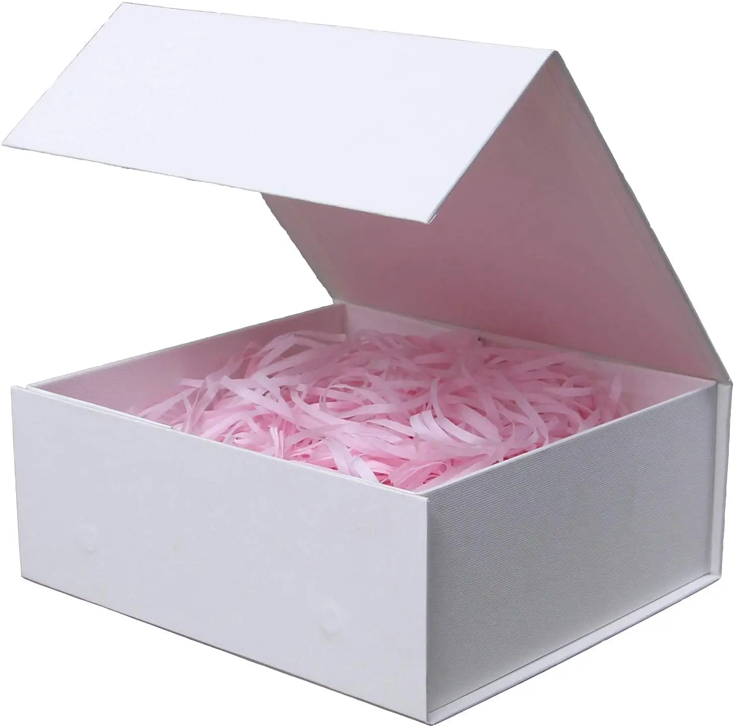 

White Gift Box with Lid, 7.8x7x3.1 Inches, Magnetic Closure Small box for Men - Wedding, Birthday, Graduation Packaging