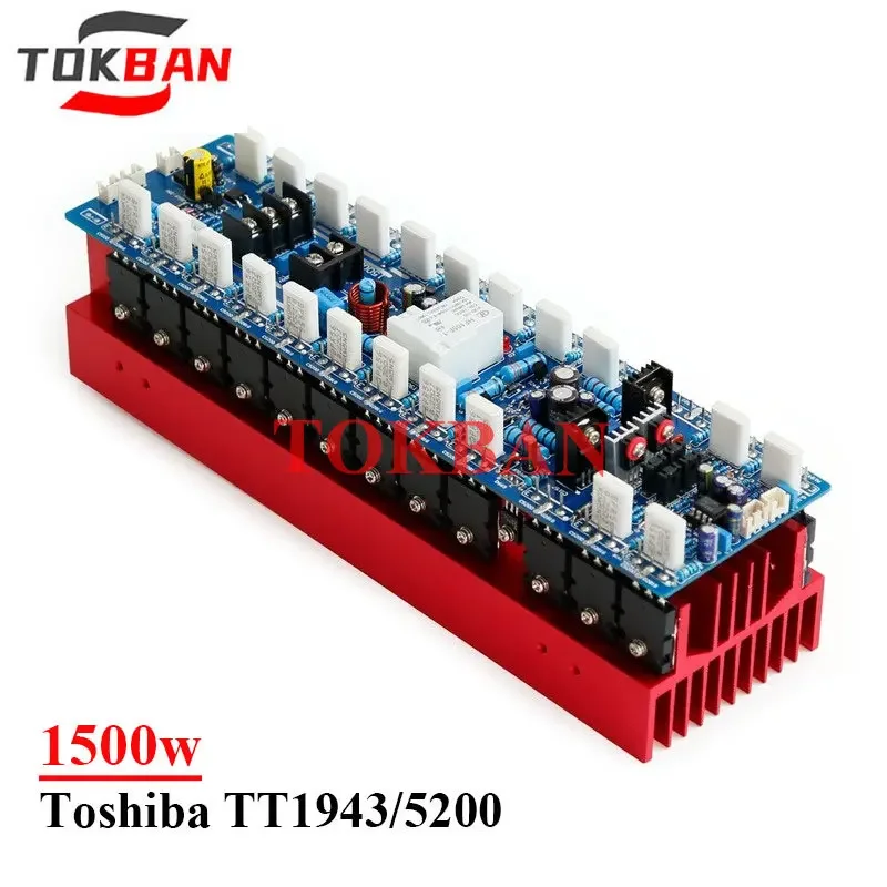 Tokban 1500w Mono Power Amplifier Board High-power Toshiba TT1943/5200 12 Pairs Low Noise Low Distortion HIFI Amplifier Audio