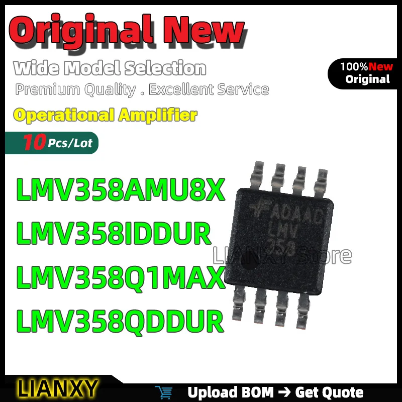 

10pcs VSSOP-8 LMV358AMU8X LMV358IDDUR LMV358Q1MAX LMV358QDDUR Operational Amplifier New Original
