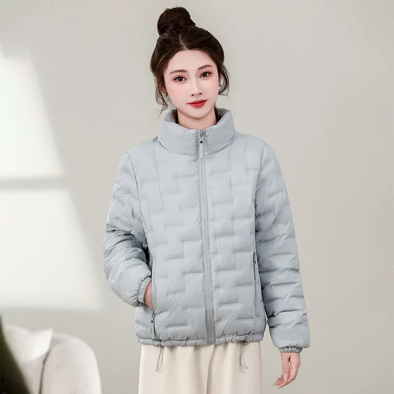 Autumn Winter Women Parkas Short Light Down Cotton Jacket Fashion Stand Collar Cold-proof Cotton-padded Jacket Female Outerwear
