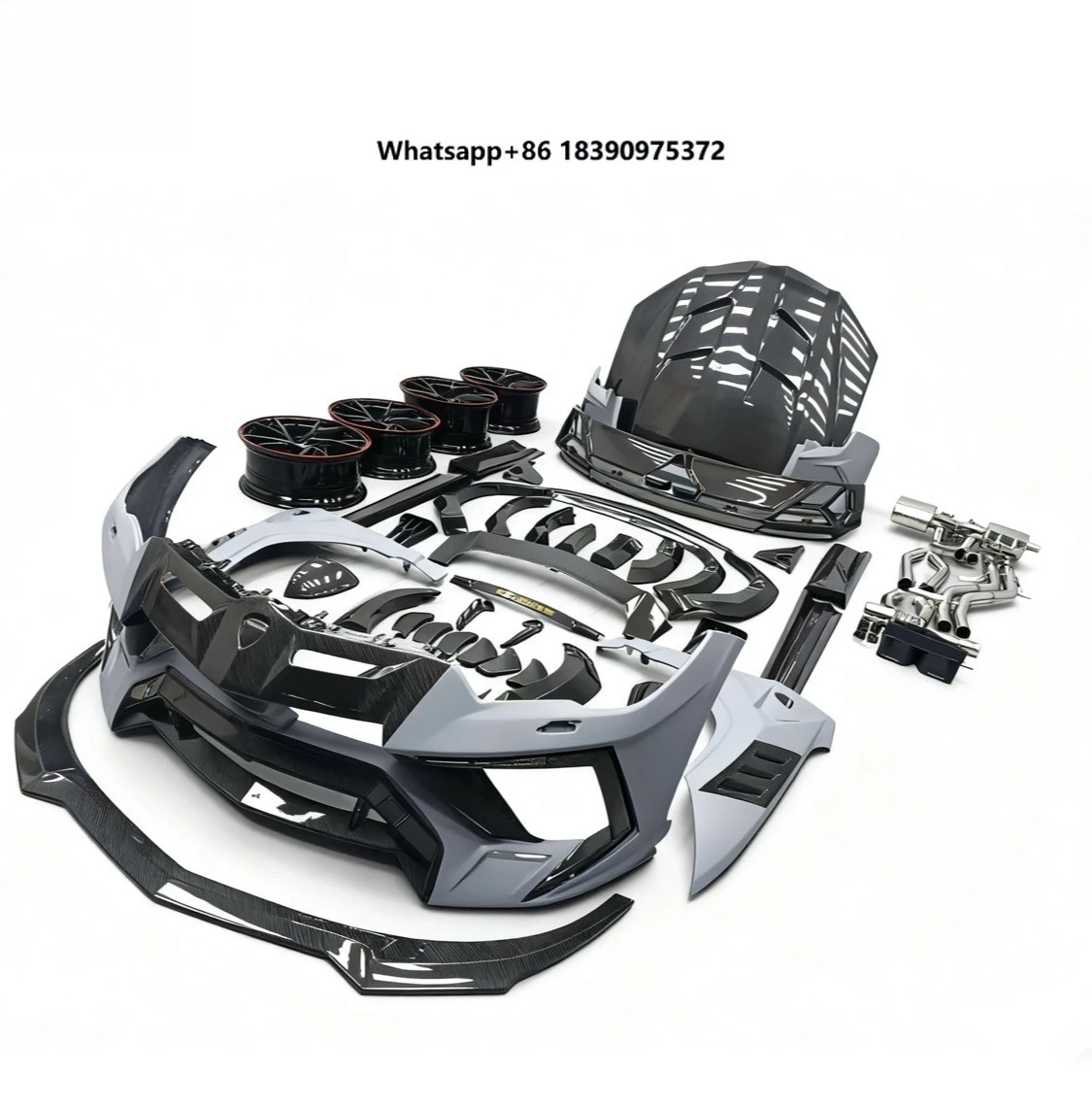 Suitable forURUS Modification and Upgrade 3rd Generation MSY Dry Carbon Fiber Front and Rear bar Body Kit