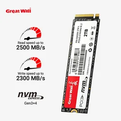 그레이트 월 SSD M2 NVME 128GB 256GB 512GB SSD M.2 2280 PCIe 3.0 내장형 솔리드 스테이트 드라이브 1TB 2TB 노트북 데스크탑용
