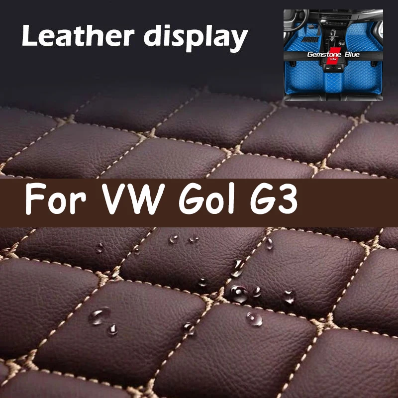

Car Floor Mat For VW Gol G3 2000 2001 2002 2003 2004 4 Doors Diamond Leather Luxury Woman Foot Pad Auto Carpet Accessory
