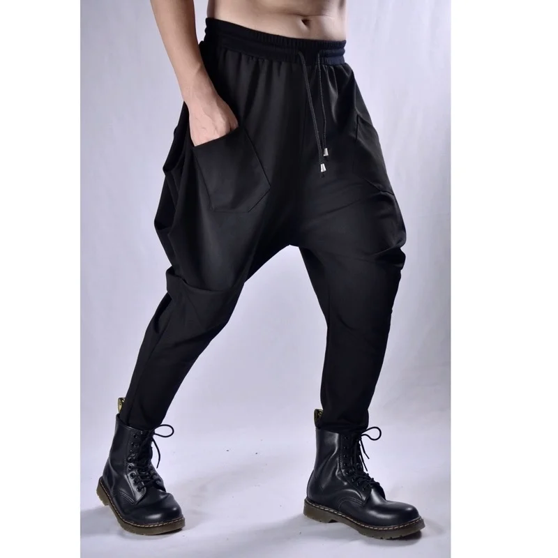 Autumn Personality Sag Loose Dark Yamamoto Style Men And Women Hip Hop Big Crotch Small Foot Haren Pants Dark Pants