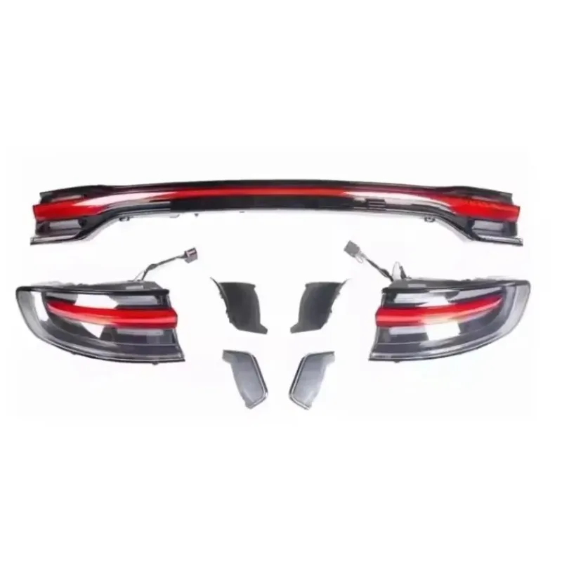 

Пара динамических светодиодных задних фонарей в сборе для Porsche Macan 2014-2017, задние фонари, сквозные автомобильные лампы