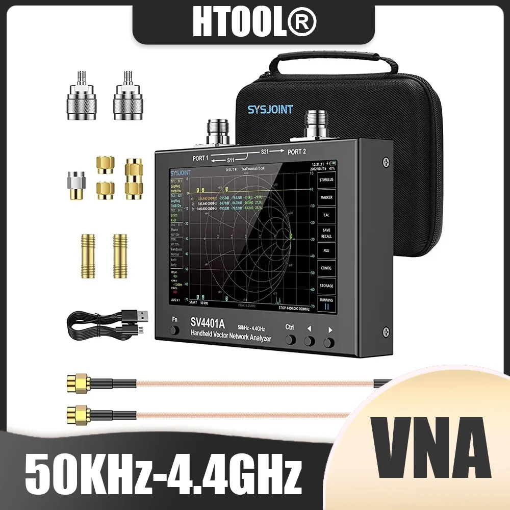 

SV4401A Vector Network Analyzer 50K-4.4GHz 7 Inch Screen VNA Language: Chinese/English/French/Russian