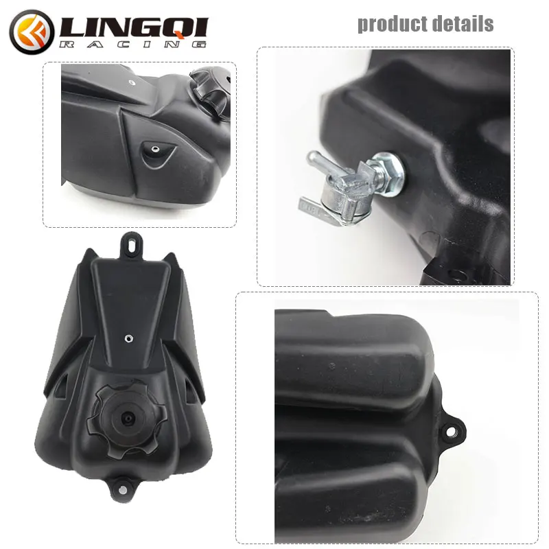 Lingqi-Óleo Tanque de Combustível para Motocicleta, Peças Plásticas, Dirt Bike Acessórios, KLX 110, KLX 110, KX65, DRZ110