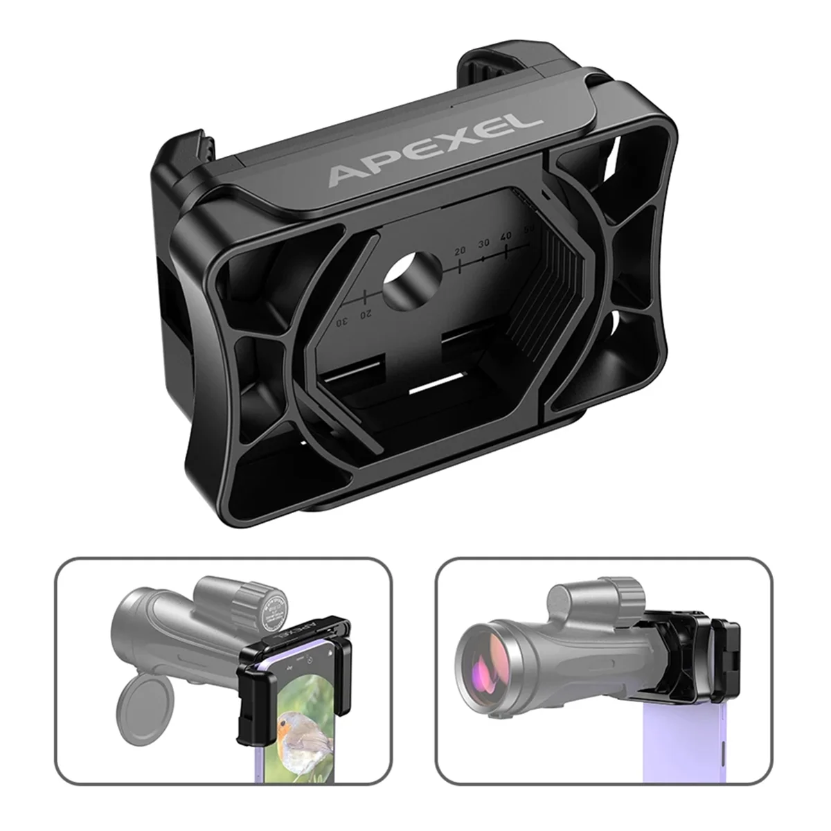 

2025-3C Universal Telescope Phone Adapter for Monocular Binoculars Microscope Eyepiece Diameter Phone Holder Clip
