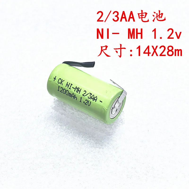 Pack for 2/3AA 1.2V 800mAh Ni-MH Battery For Electric Shaver