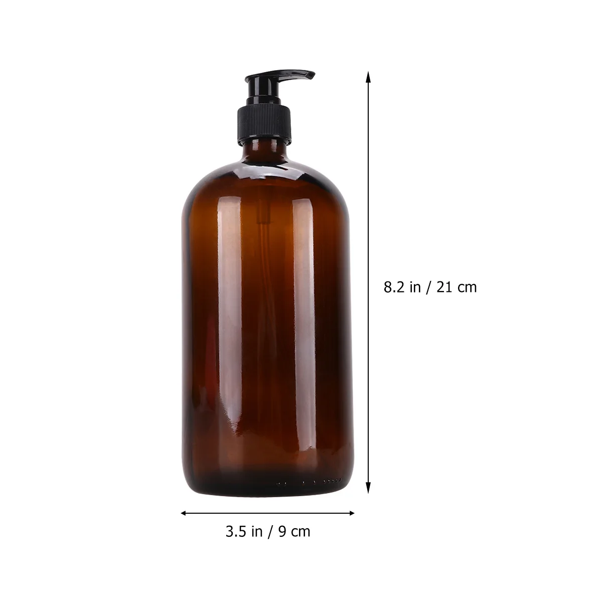 

Brown Glass Sub Bottle 1000ml Durable Storage Bottle Lightweight PP Glass Travel Use Empty Holder Emulsion Shampoo