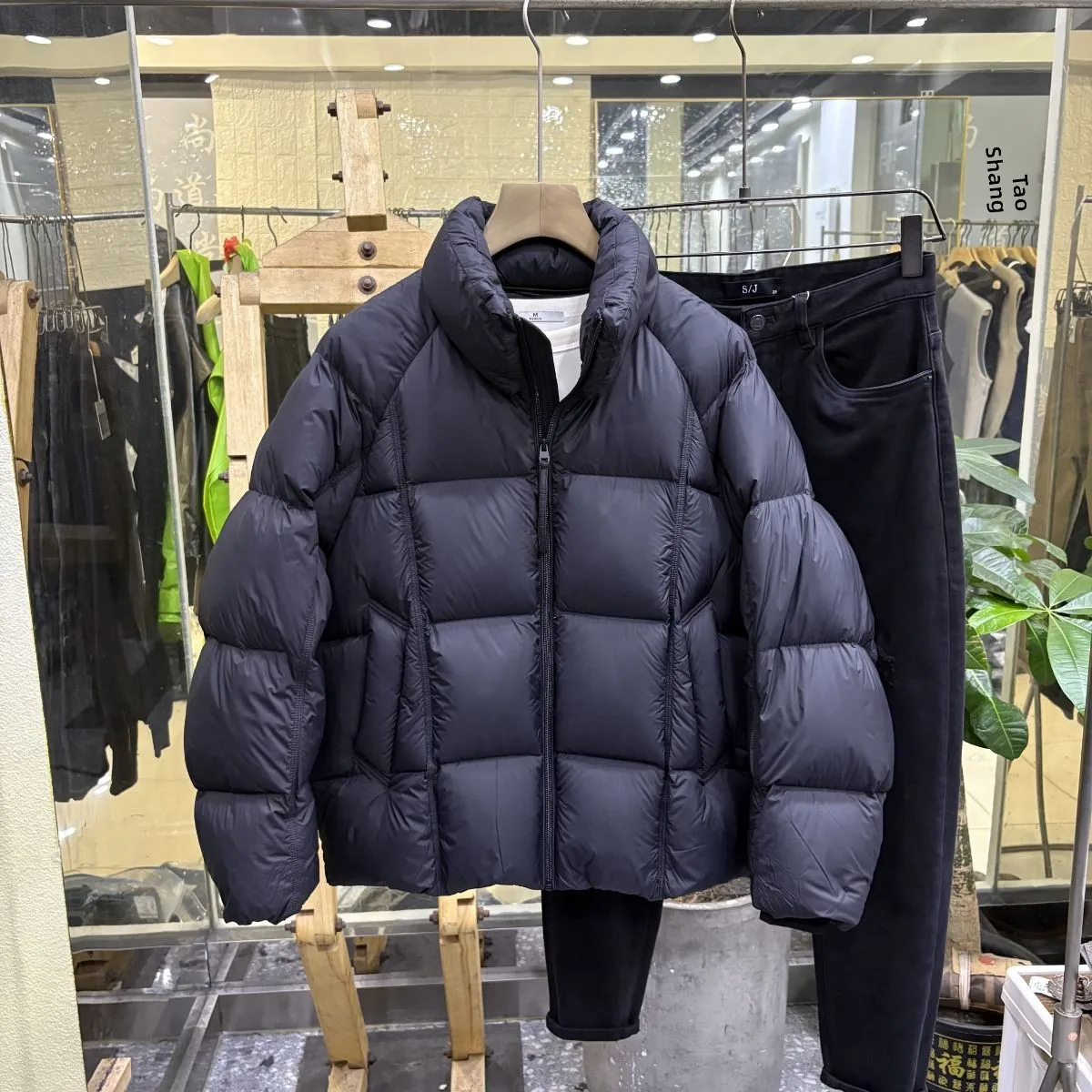 

High-Weight Stand-Collar Men's down Jacket Casual Fashionable Versatile Warm Top City Leisure Daily Wear 3D Windproof Design