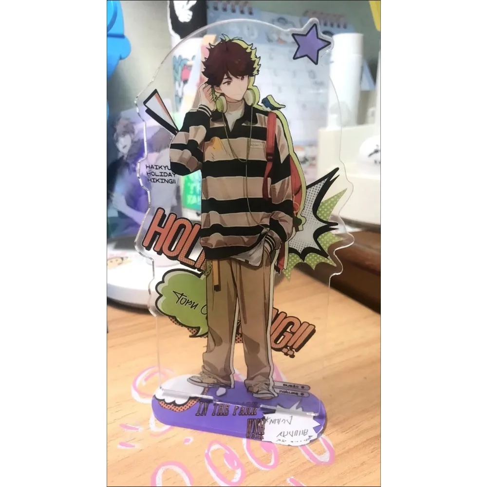 Haikyuu!! Acrylic Stand Figure Kei Tsukishima Hinata Shoyo Anime Peripheral Acrylic Desktop Ornament Cute Originality Ornament