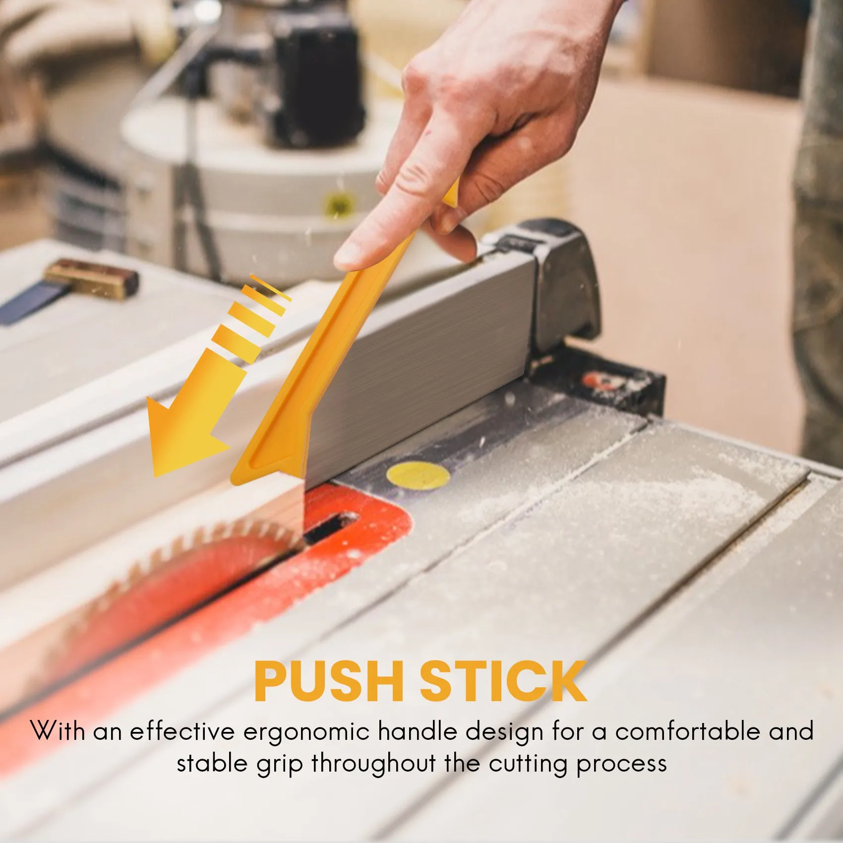 AA83 4Pcs Steady Jointers Table Saw Grip Push Stick Set Safety Block Woodworking Tool Push Stick Woodworking Wood Saw Pusher