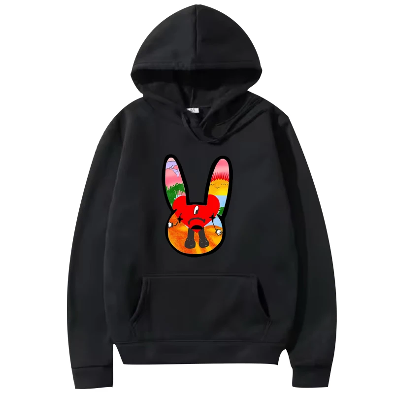 

Bad bunny funny graphics hoodie men women vintage High Quality Long sleeve Casual Sweatshirt with print oversized hoodie unisex