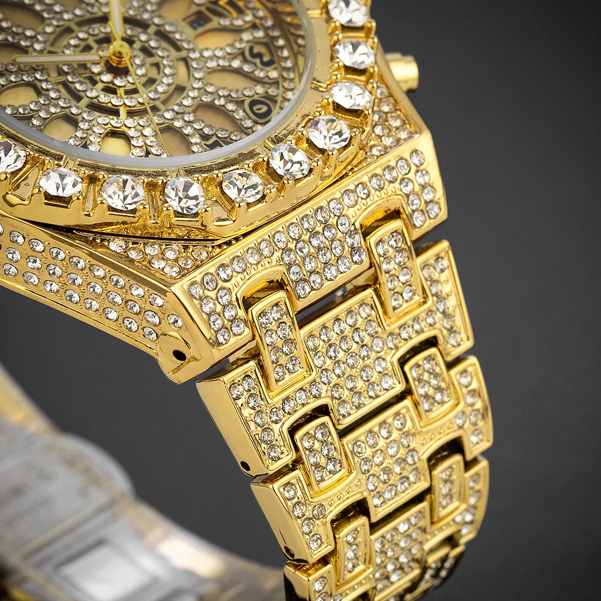 Uwin Luxury Full Paved Sunflow - Luxury Watch With Arabic Numerals review and price