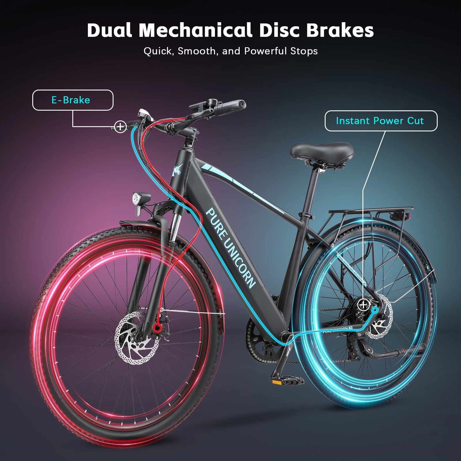 PURE UNICORN U3 Elektrofahrrad 29 Zoll für Herren 48V 750W Erwachsenen-E-Bikes Kostenloser Versand Elektro-E-Bike Günstige Elektro-Mountainbikes – Detail 6