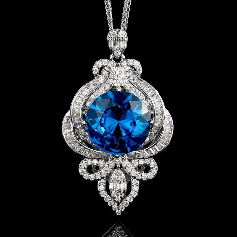 

Vintage Ornate Square Cut Red Gemstone Bowknot Luxury Charm Necklace Sparkling CZ Accents Women's Statement Party Accessories