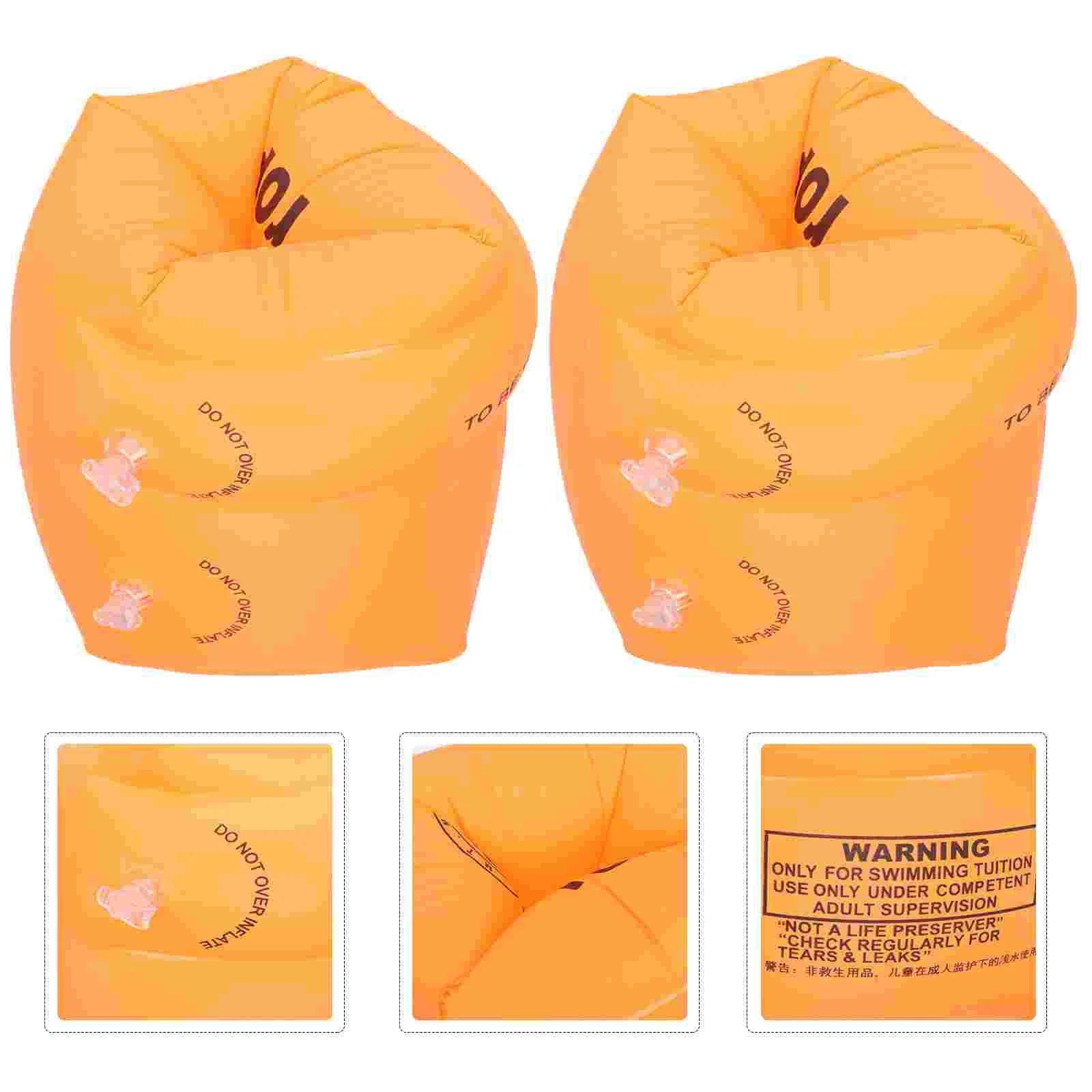 2 Pcs Swimming Armband Water Sleeve Floating Ring Inflatable for Sleeves Floaties Rings Aldult