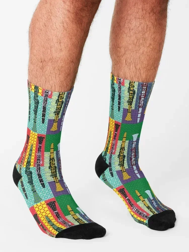Patterned Clarinets Socks Lots Stockings compression professional running Boy Socks Women's