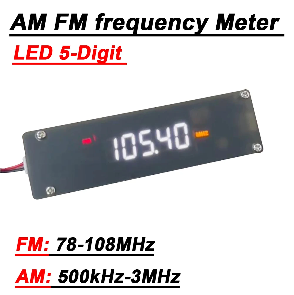 Medidor de frecuencia Digital LED AM FM Módulo de visualización de radiofrecuencia para generador de señal SW MW de onda corta media