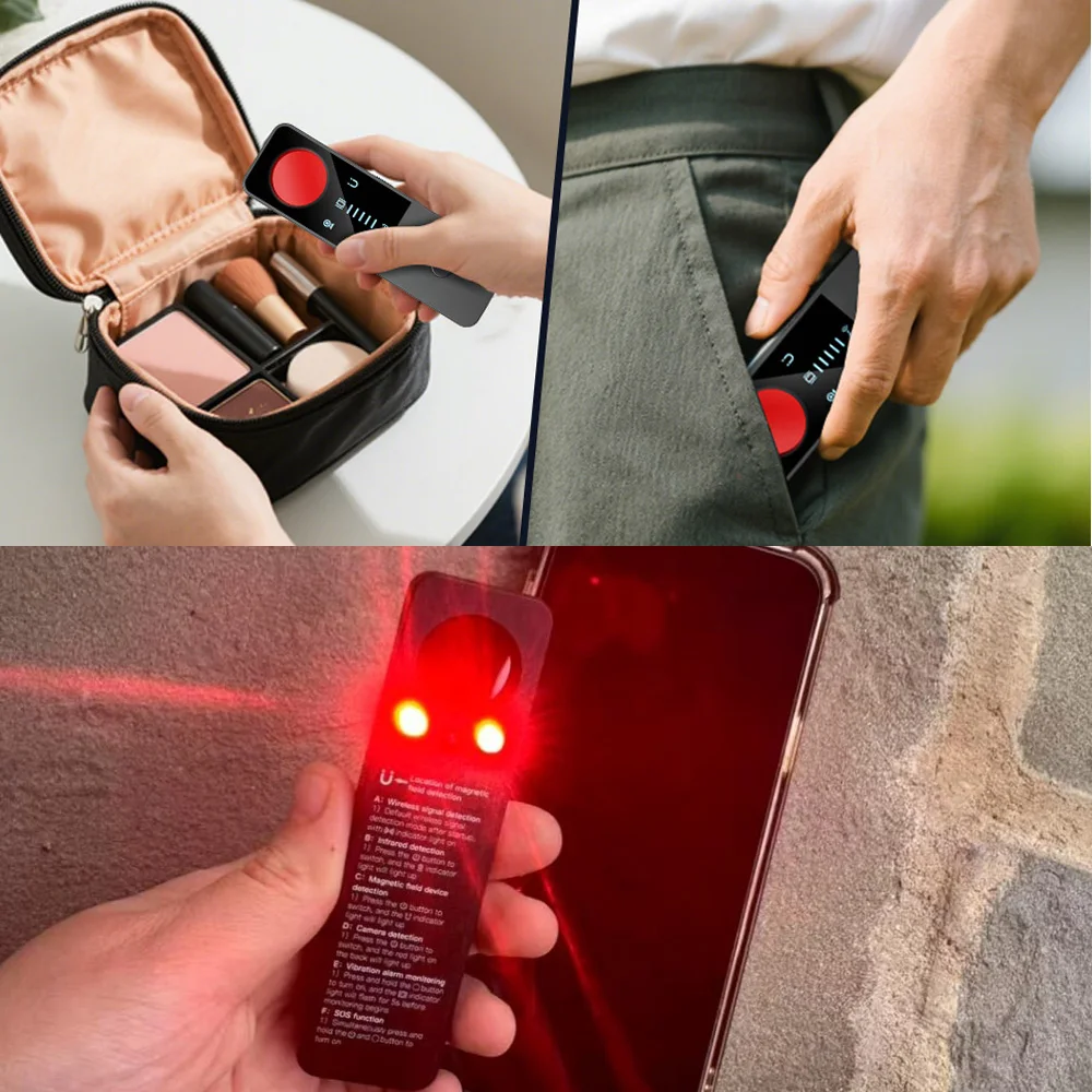 

Портативный противошпионский детектор 5-в-1, GPS/камера/Wi-Fi Bluetooth Finder, защита от подслушивания, противоугонная сигнализация для путешествий в автомобиле отеля