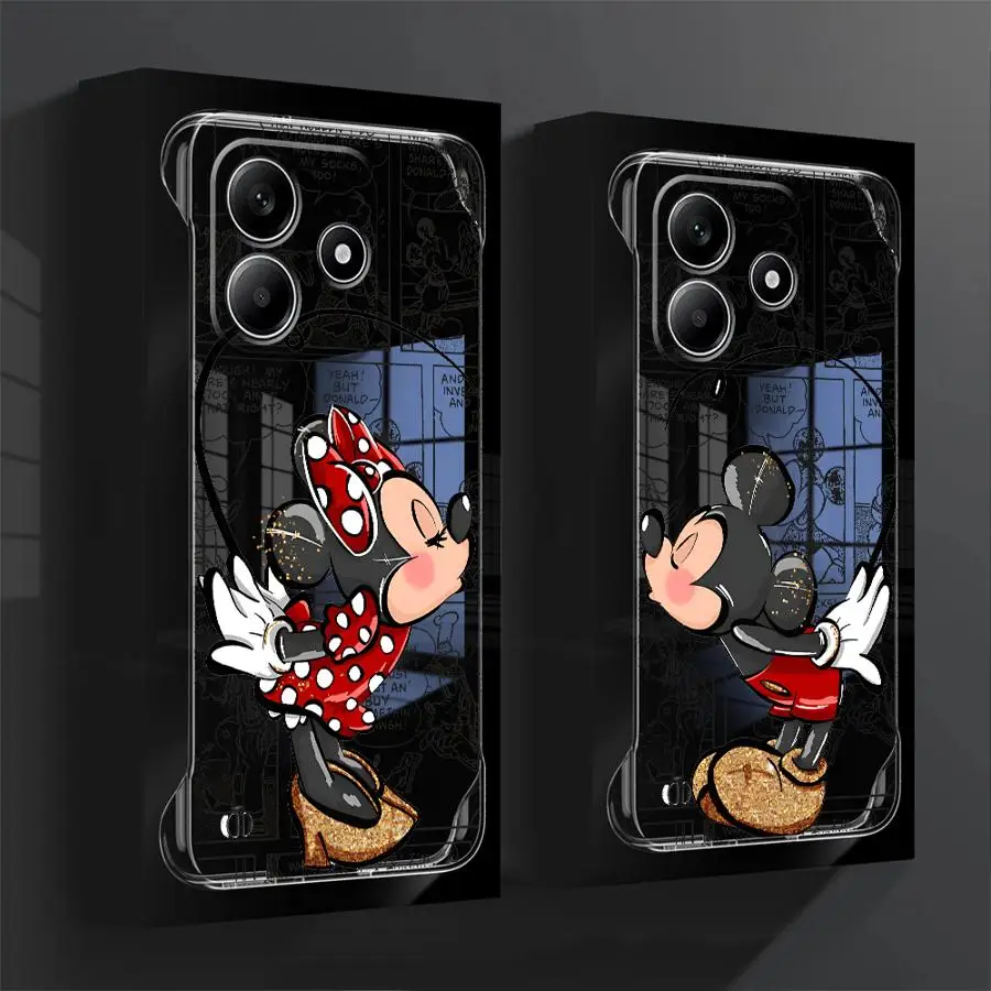 Disney Mickey Minnie Mouse for Xiaomi Redmi Note 10 Pro 13 12 Pro 14 Pro+ 5G Phone Case Transparent Clear Hard Cover