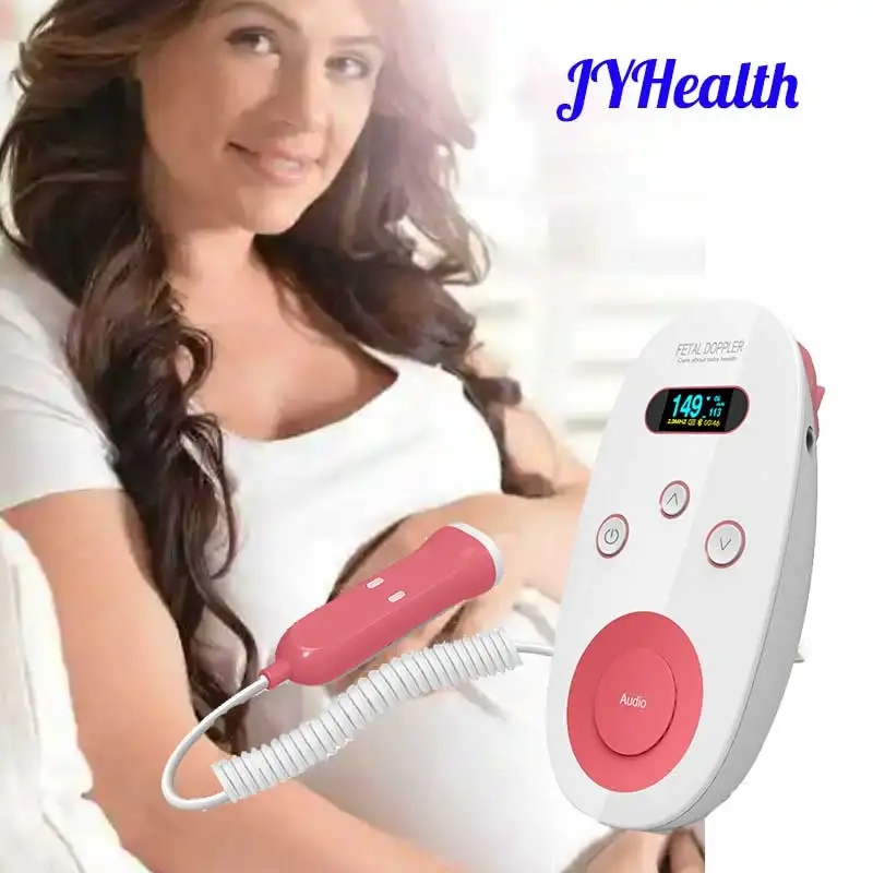 jyhealth-超音波ドップラー胎児心拍検出器ポータブル妊娠中の胎児用-oled-赤ちゃん心拍数ホームモニター放射線なし