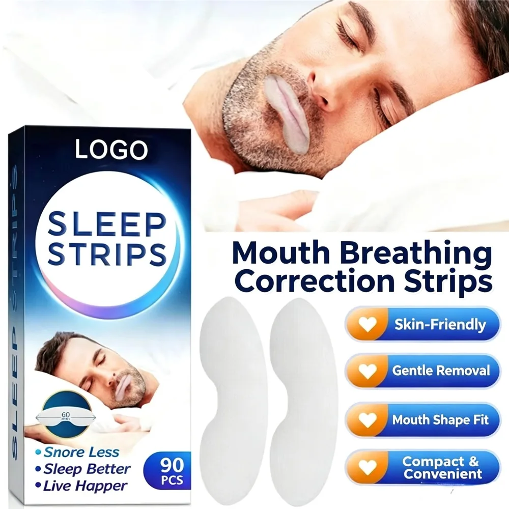 New Anti Snoring Mouth Sleep Strips Gentle AdhesiveTape Correct Oral Breathing Improve Sleep Reduce Snoring 90Pcs Adults Kids
