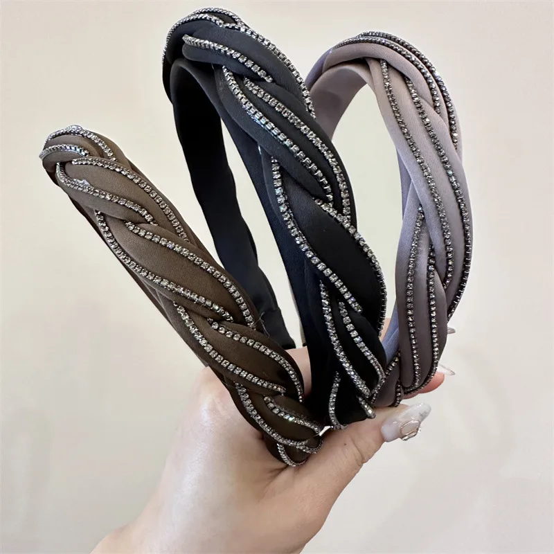 Korean Fashion Hair Accessories Rhinestone Hairbands for Girls and Women Hair Hoops Hair Band