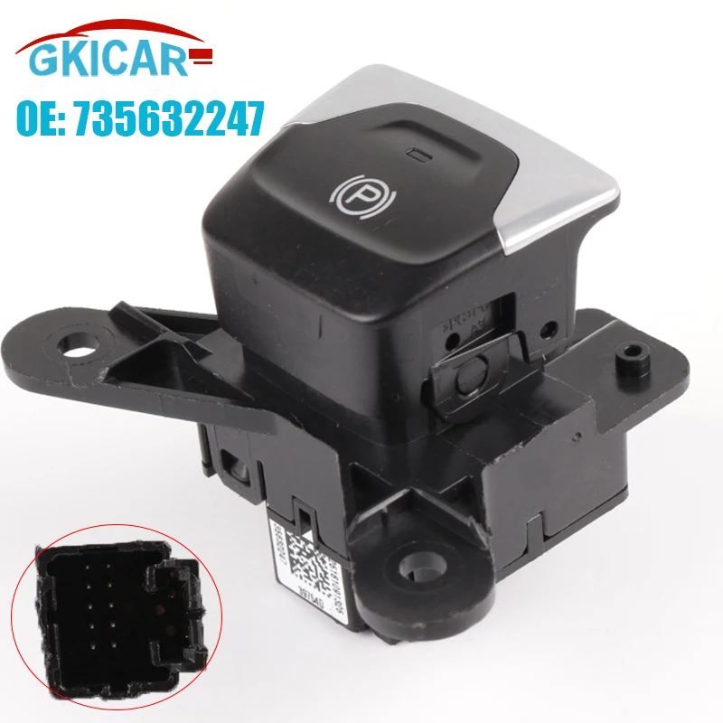 735632247 10 Pins Electric Handbrake Switch Parking Brake For Jeep Compass II