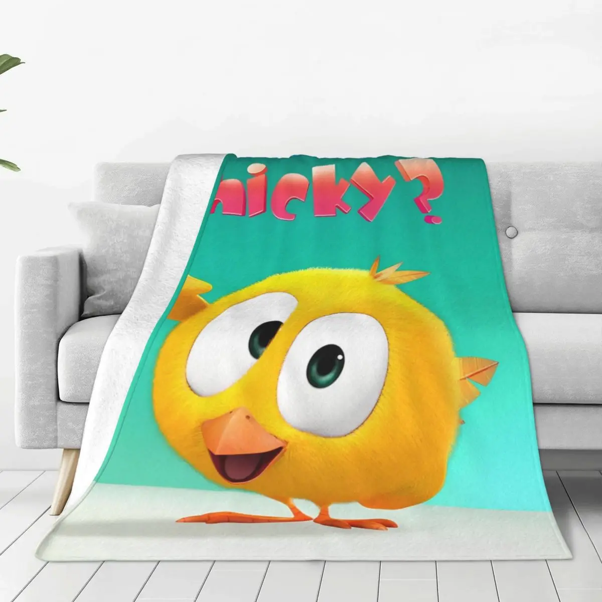 Where's Chicky Cartoon Plush Blankets Cute Chick Awesome Throw Blanket for Home 125*100cm Plush Thin Quilt Lightweight Thin