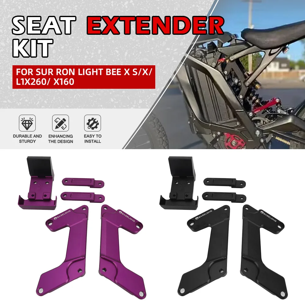 For Sur Ron Light Bee X S/X/L1 CNC Rear Seat Extender Bracket For Segway x260/ X160 For E-RIDE PRO S / SS Motorcycle Accessories