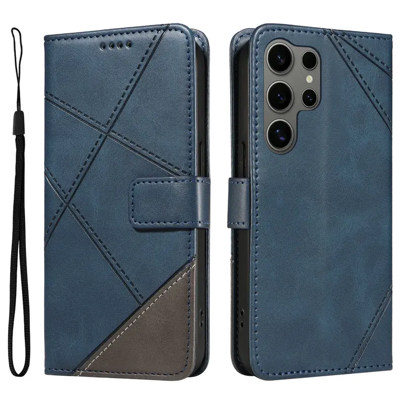 

S25 FE 5G 2025 Роскошный чехол для Samsung Galaxy S25 Ultra Leather Texture Wallet Cover для Galaxy S25 Edge S 25 Plus Funda
