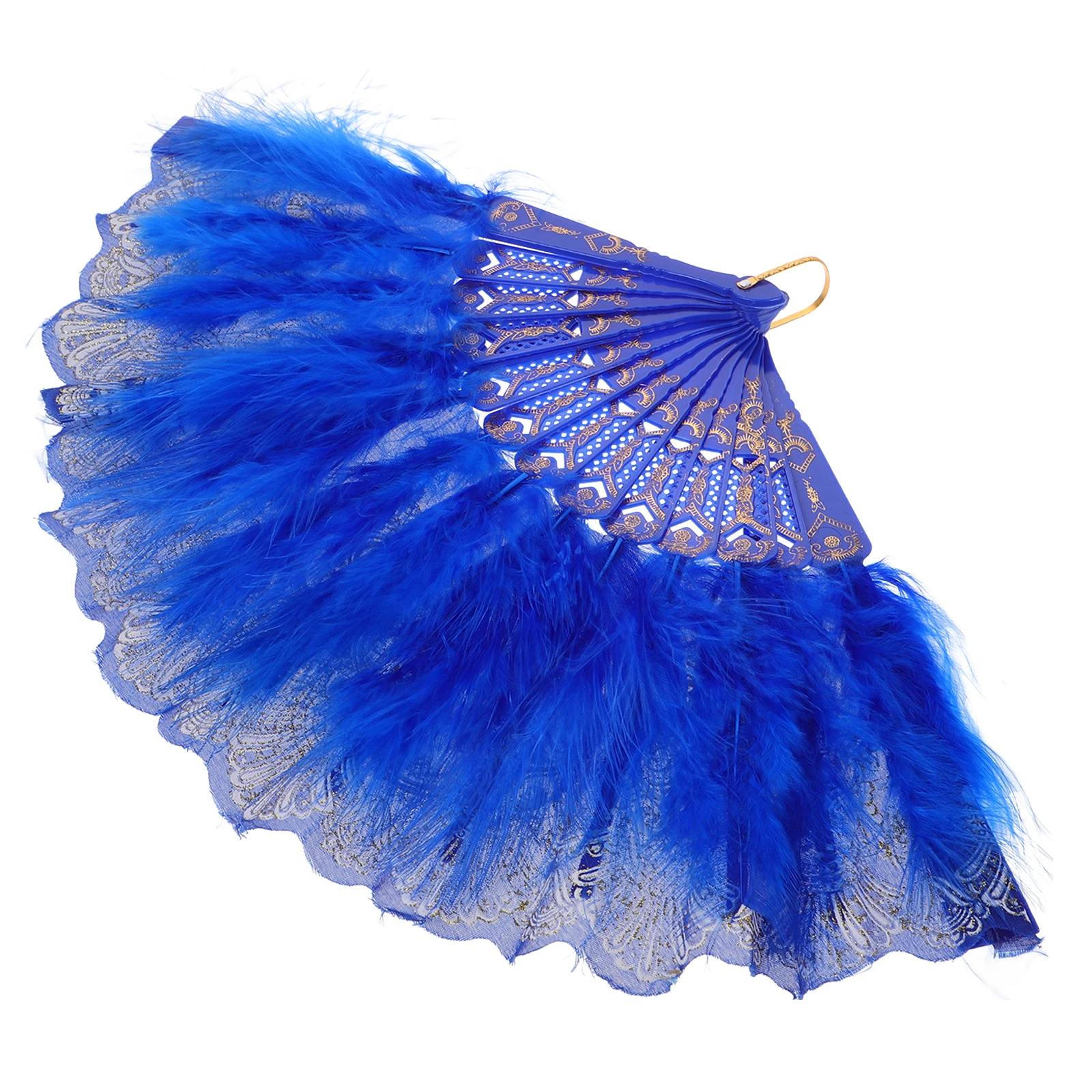 

Ancient Style Dance Foldable Silk Hand for Wedding Decorative Chinese Fans Vintage Bride Lightweight Portable Blue Fans Lace Fan