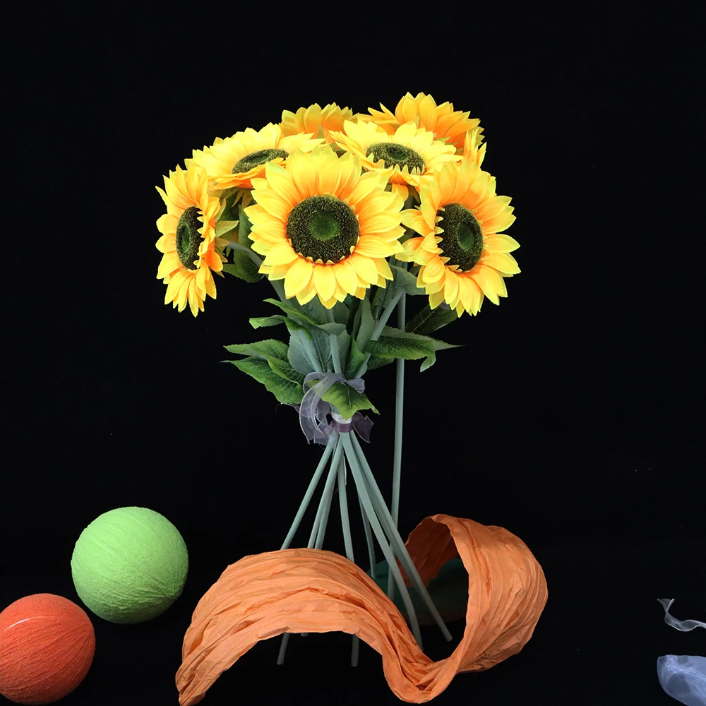 26cm Artificial Large Sunflower Set Flower Outdoor Wedding Scene Layout Floor Placement Photography Backdrop Yard Garden Decors