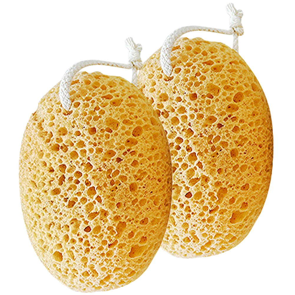 

2pcs Bath Shower Loofah Sponge Large Body Scrubber Exfoliating Back Pouf Cleaning Sponges Soft Foaming Christmas Gift Bath Tool