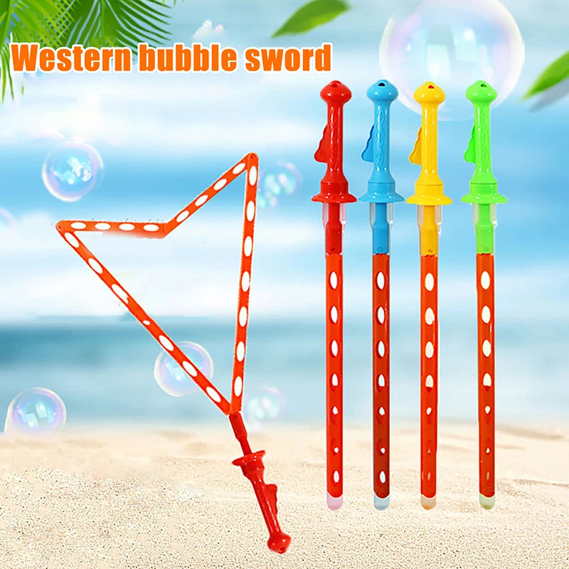 Multi-hole Sword Bubble Blower para crianças, brinquedo de arco-íris portátil de tamanho grande, segurança do bebê, não tóxico, seguro, ocidental