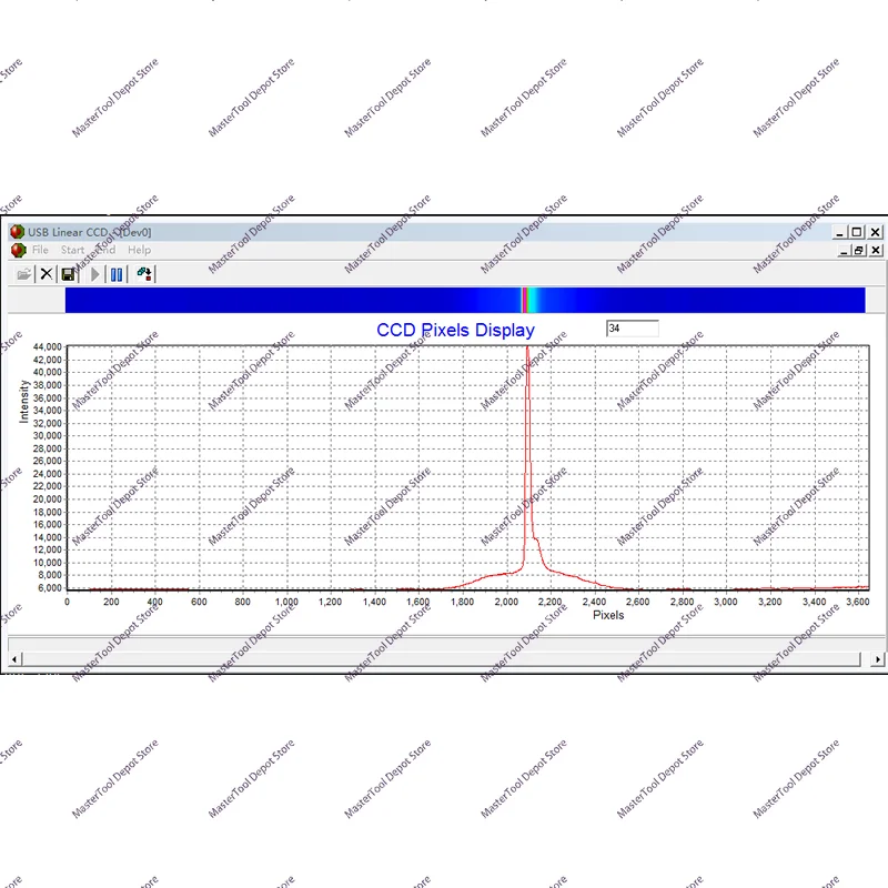 USB Linear Array CCD TCD1304, 50 Frames per Second,Integration 200us-20ms/10us-1ms Optional