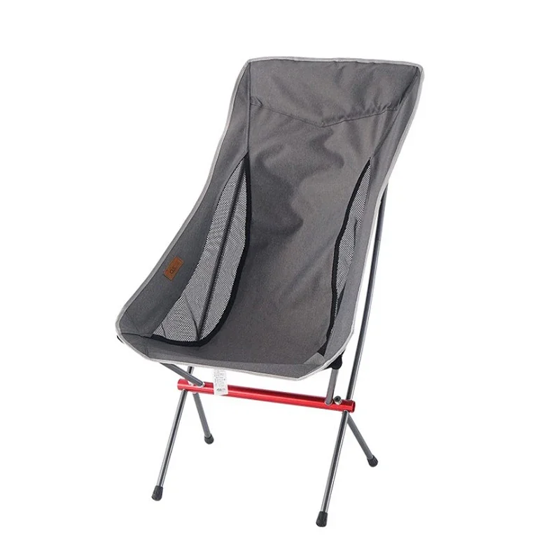 Outdoor Portable Ultra-Light Moon Chair Heightened Fishing Folding Chair Camping Self-Driving Picnic Armchair Small Stool