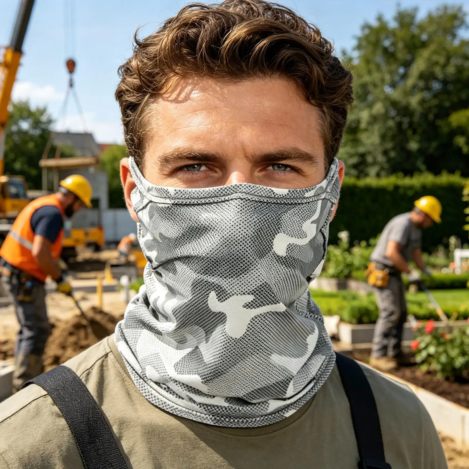 

UV Masque Breathable Cooling Sensation Face Cover Anti-UV Sun Protection Face Cover for Outdoor Men Cycling Hiking Climbing