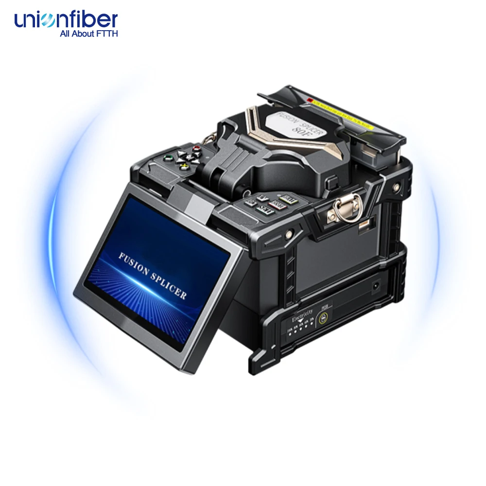 High Quality Unionfiber Fusion Splicer A-80F 6 Motor Arc Fusion Optical Splicing Equipment Ac Net Sc Gprs Fast Splicing