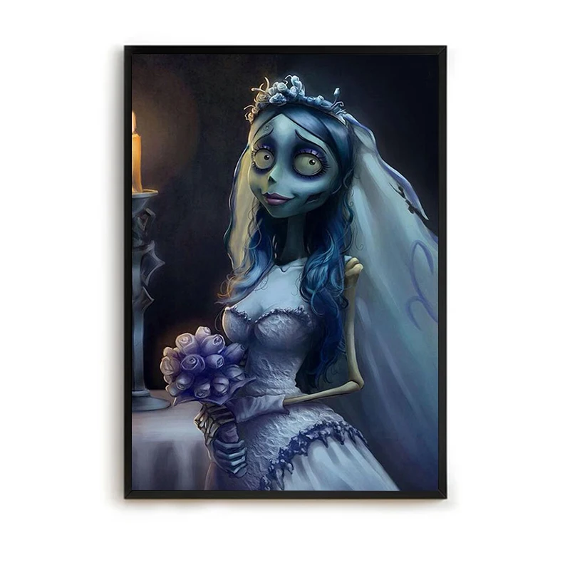 Tim Burton\'s Corpse Bride Luxury Home Decor Decorative Painting on Canvas Poster Room Decors Aesthetic Pinterest Wall Paintings