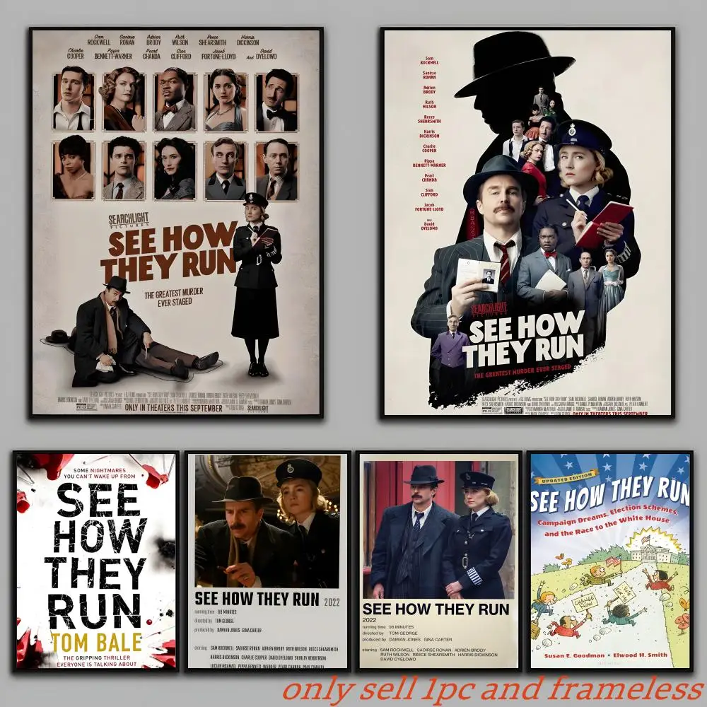 Suspense comedy Movie S-See How They Run Poster Painting Prints Wall Art Picture Film Room Home Bar Cafe Decor Home  Mural