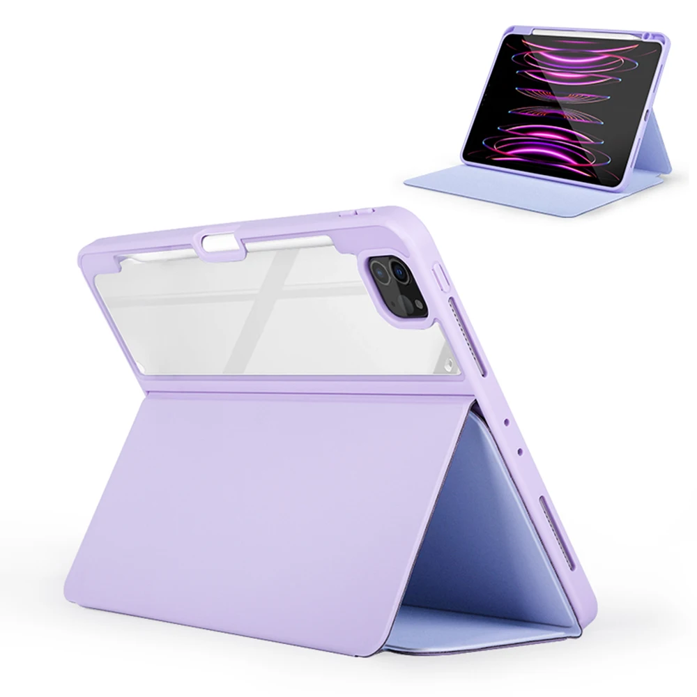 

ProCase for iPad Pro12.9/ iPad 10th Generation 10.9 Inch/ iPad Pro11 with Pencil Holder, Hard Acrylic Cover, Auto Wake/Sleep