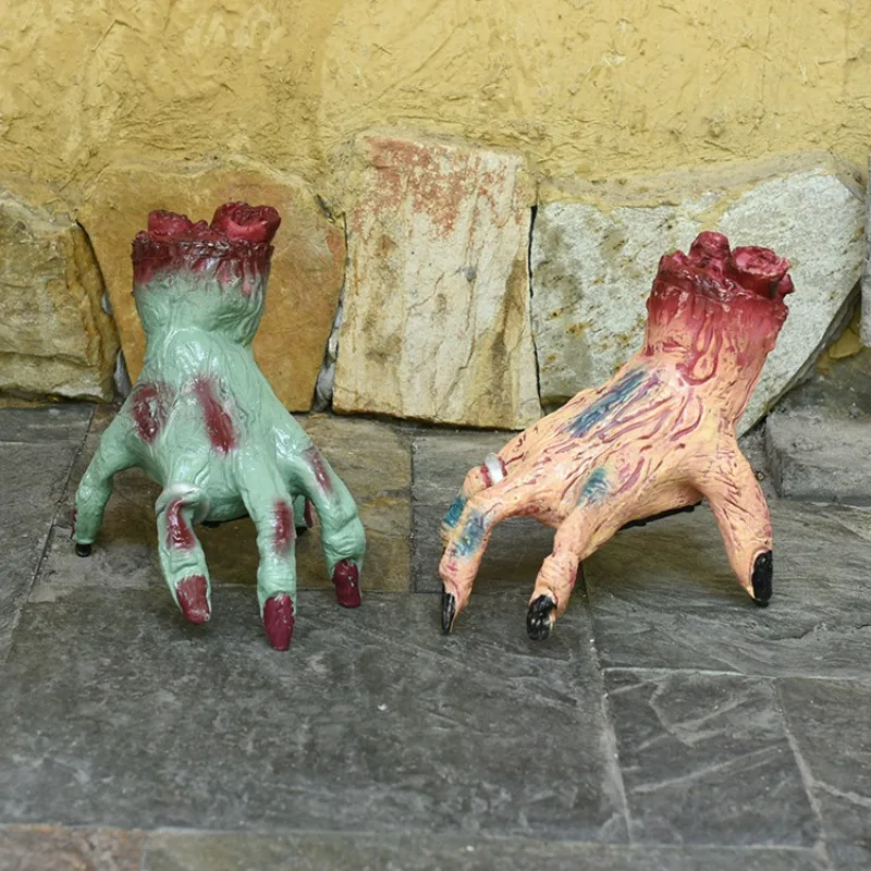 Halloween Decorations Haunted House Bar Scene Layout Props, Electric Crawlers Walking Hands Grabbing Tricky Toys