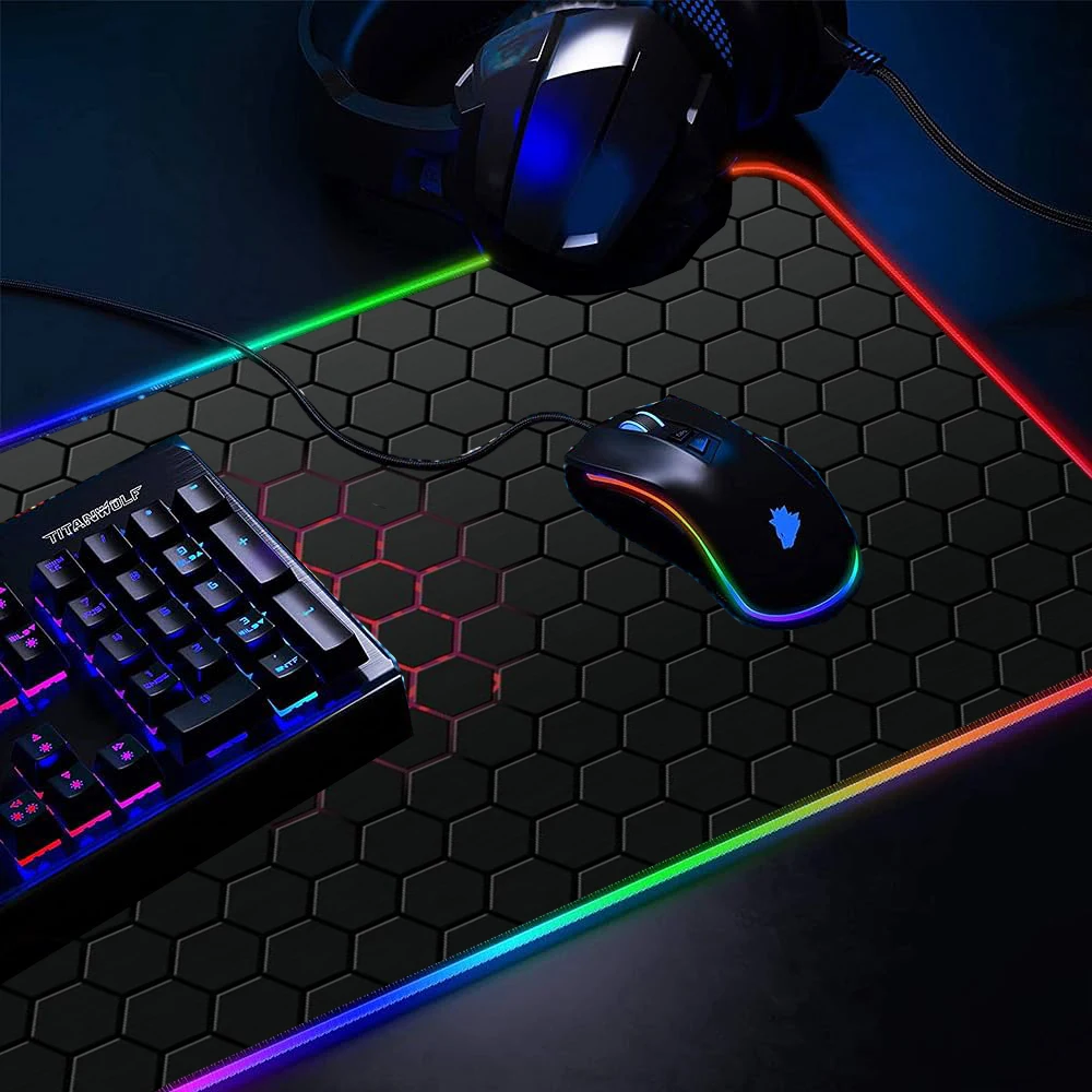 Imagem -05 - Steelseries-rgb Led Gaming Mouse Pad Deskmat Preto Mousepad pc Gamer Lâmpada Backlight Luzes Tapetes Table Mats Acessório