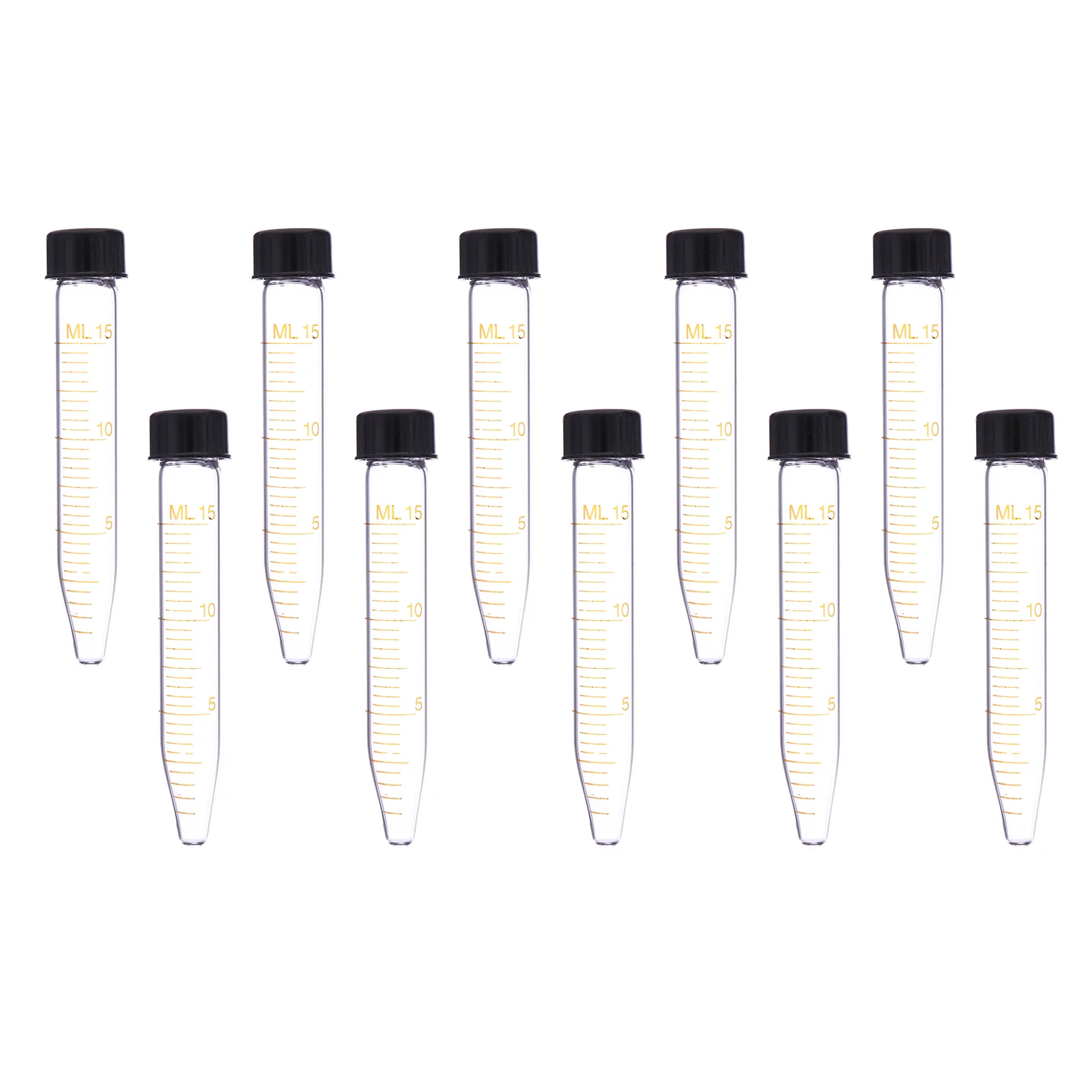 Tubes à centrifuger coniques à grande vitesse, tube avec fiole en verre à vis pour laboratoire, 15ml, 10 pièces