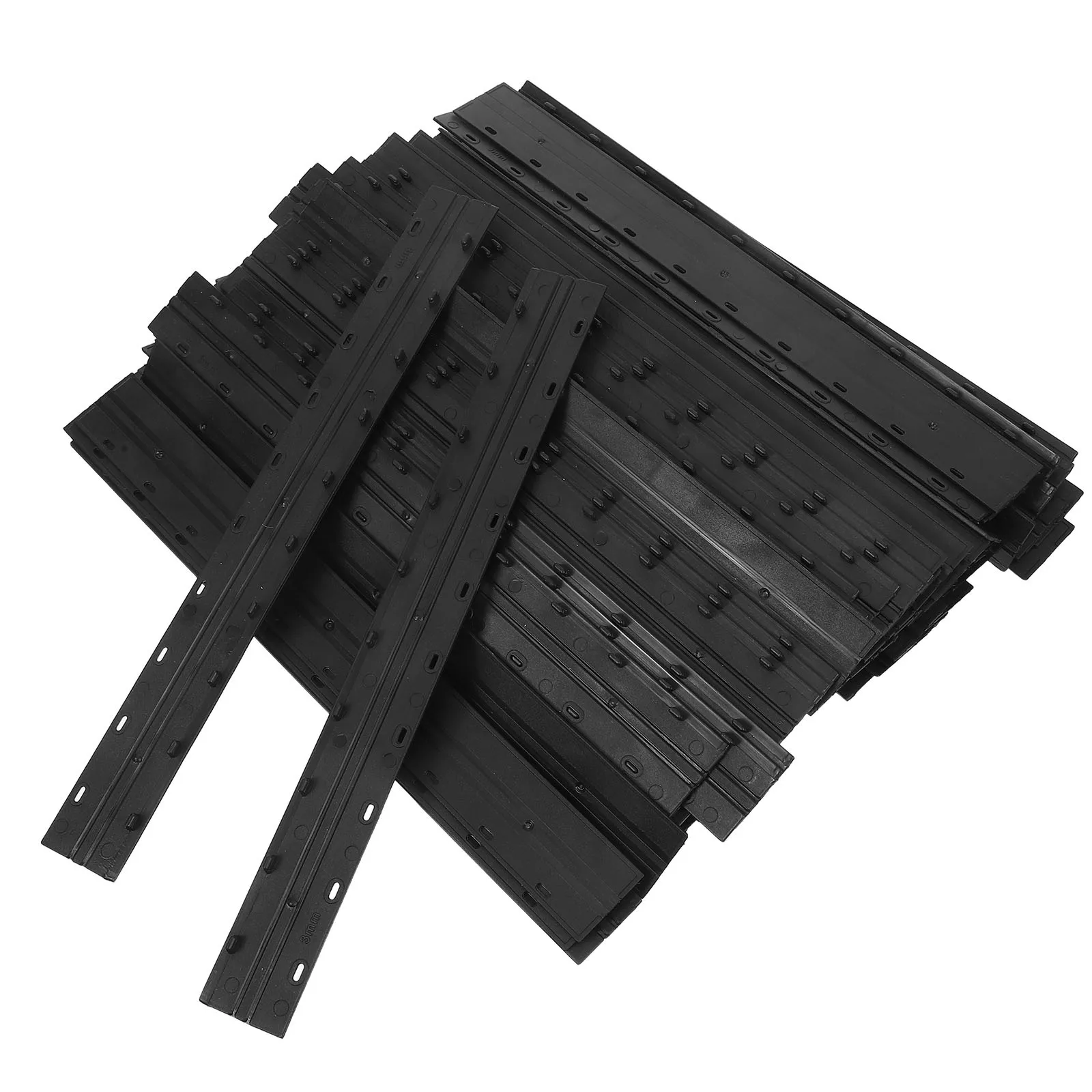 100pcs Plastic Bars 11.8X1.4X0.4 Inch For Paper Files Organizer File Grip Office Paper Clamp Document Strips Report Cover